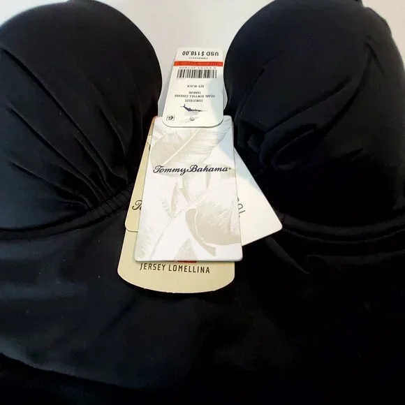 Tmmy Bahamas Black Padded Tankini Swimsuit With Adjustable Tie Back For Women XS - Picture 14 of 14